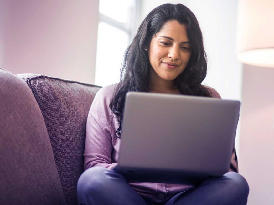 Woman with laptop